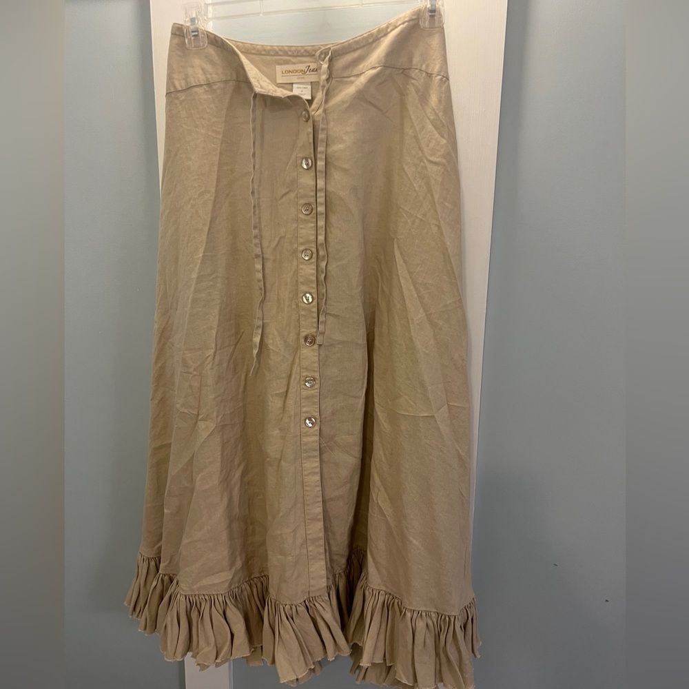 London Jean linen skirt